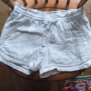 White cotton shorts